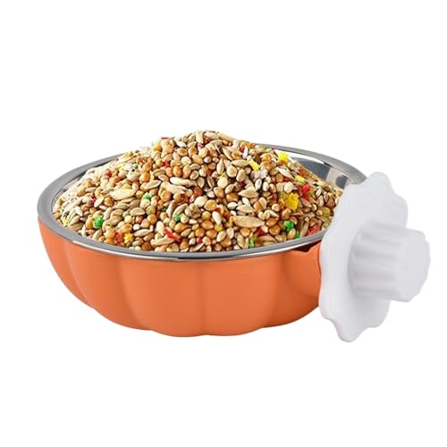 Vogelfutterschale | Vogelkäfig Food Water Bowl - Spill Proof Suspending Edelstahlschale für Lovebird Fütterung Conure Cockatie von Generic