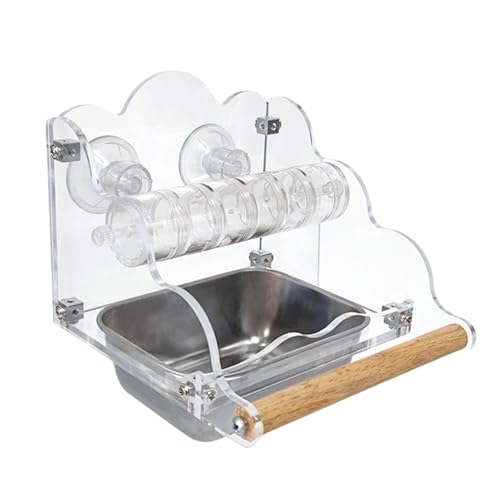 Vogelfutterstation für Vogelkäfig, Vogelfutterstation für Käfig | Wellensittich-Futterstation für Vögel | Transparenter Futterspender für Papageien, Futterschale für Vögel, rotierender Teller für Vogelfutterstation für Vogelkäfig, Vogelfutterstation für Käfig | Wellensittich-Futterstation für Vögel | Transparenter Futterspender für Papageien, Futterschale für Vögel, rotierender Teller für von Generic