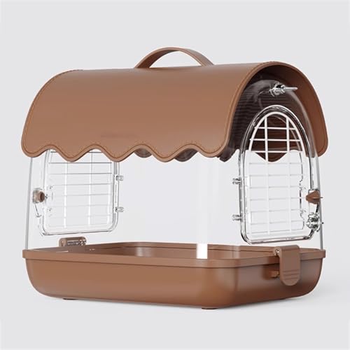 Vogelkäfig, Käfig Vogel, EIN Käfig for Zwei Zwecke, kann Auf Dem Rücken Oder In Der Hand Getragen Werden, for Kleine und Mittlere Größe(Brown) von Generic