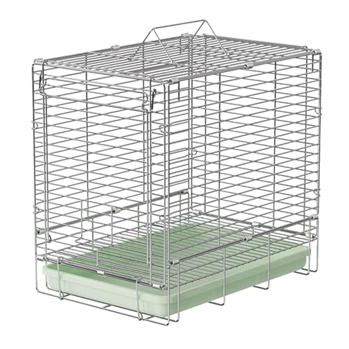 Vogelkäfig Klein, Wellensittich Käfig, Faltbar Und Ohne Installation, mit Tragegriff, mit Aufbewahrungstasche, for Haustiere Unterwegs(Green) von Generic