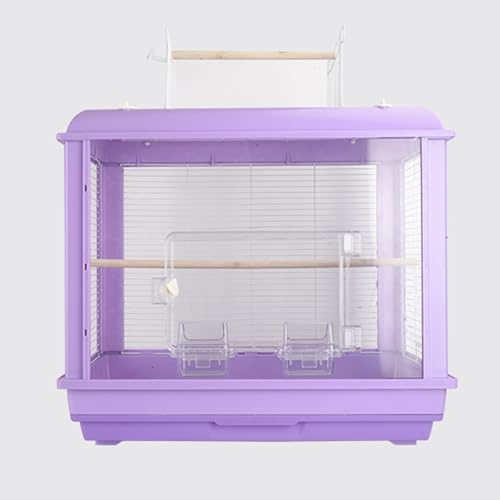 Vogelkäfig Wellensittich, Kanarienvogel Käfig, Drehschalter, mit Futter- und Spielzeugzubehör, for Kleine und Mittelgroße(Purple) von Generic