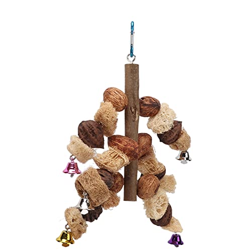 Vogelkauspielspielzeug, Spielzeug für Holzvogelbiss + Walnüsse + Loofah -Käfig für Cockatiel für Papageien Hängen Vogelkauspielspielzeug, Spielzeug für Holzvogelbiss + Walnüsse + Loofah -Käfig für Cockatiel für Papageien Hängen von Generic