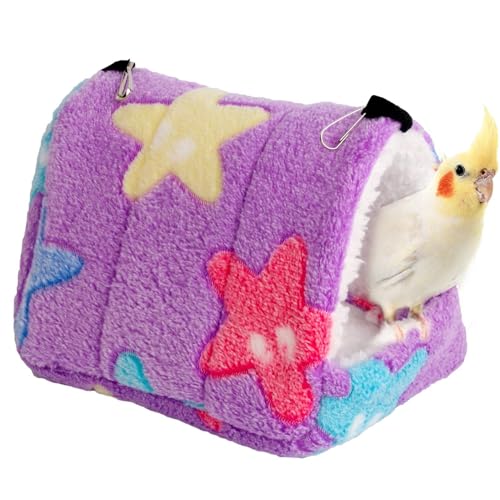 Vogelnest-Kuschelhütte – Vogel-Hängemattenbett, Vogelnest-Hängematte | Vogelnesthaus Winter | Winterwarmes Papageien-Hängematten-Nesthaus, Vogel-Hängemattenschuppen, Kleine Tierhaushöhle Für Hamster-L von Generic