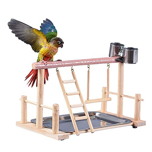 Vogelspielzeug Pet Bird Toy Activity Center Birdcage Steht mit Vogel-Barchleiter Hängematten-Feeder-Spielplatz für Cockatiel Papagei ( Color : Matte ) von Generic