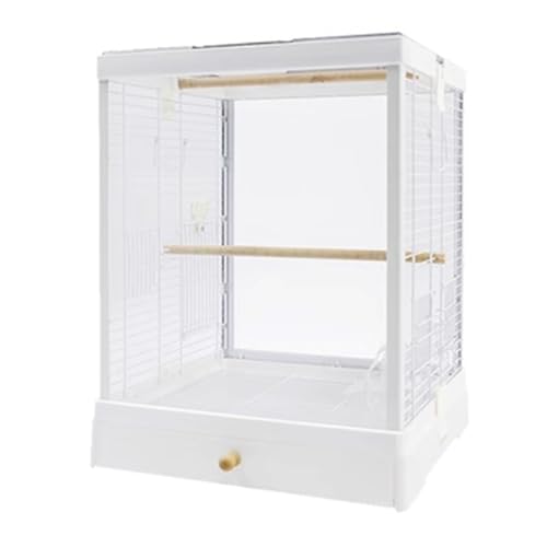 Vogelvoliere, Vögel Käfig, Komplett zu Öffnendes Großes Dachfenster, for Kleine Und Mittelgroße Wellensittiche, Munias, Pfingstrosen, Usw.(White) von Generic