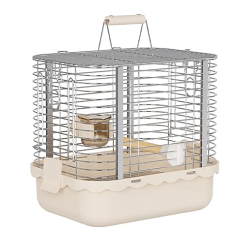 Voliere Vögel, Vogelvoliere, Mehrere Befestigungsschnallen, Integrierte Spülung, for Pfingstrose, Munia, Perlhuhn, Kanarienvogel Usw.(Beige,Small) von Generic