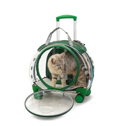 Von Fluggesellschaften zugelassener Katzentragerrucksack mit Rädern – ideal für Reisen & Outdoor – leichter, transparenter Haustier-Rucksack für Katzen und Welpen – Transportieren Sie Ihren pelzigen von Generic