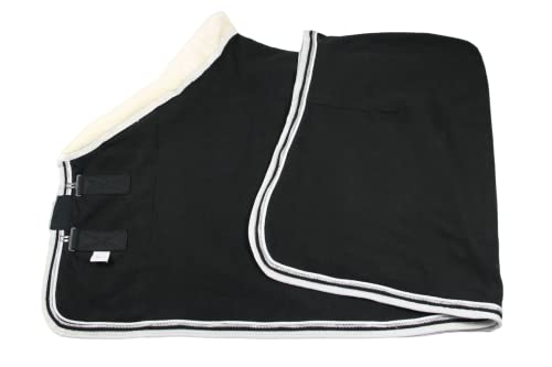 Wagner Fleece Abschwitzdecke mit Fellkragen (Schwarz/Weiss, 135) von Generic