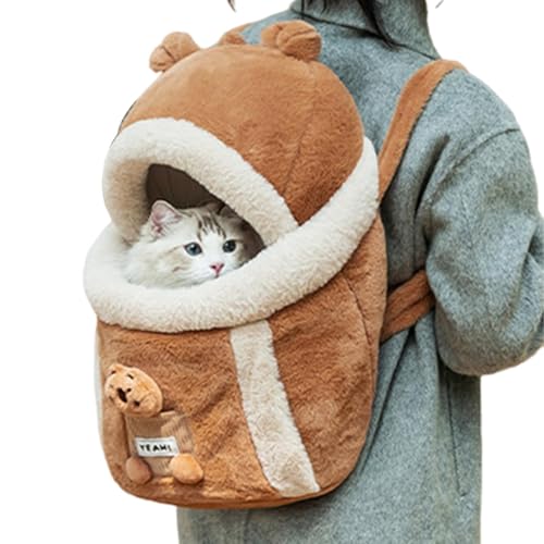 Warme Katzentragetasche, Warme Katzentragetasche - Haustier-Schultertragetasche | Katzen-Reise-Tragetasche mit Öffnung Oben, Hundekäfig, Katzen-Tragerucksack für den Winter Warme Katzentragetasche, Warme Katzentragetasche - Haustier-Schultertragetasche | Katzen-Reise-Tragetasche mit Öffnung Oben, Hundekäfig, Katzen-Tragerucksack für den Winter von Generic