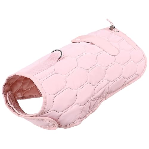 Warme Windjacke für Hunde, bei kaltem Wetter, für italienische Windhunde, verstellbar, für den Winter, leicht, mit Leinenloch für kleine, mittelgroße und große Hunde (Rosa, XL) von Generic