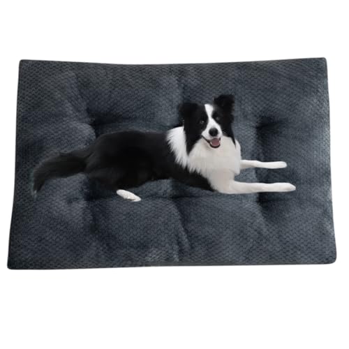 Warme und Bequeme Haustiermatte mit hoher Rückfederung für Katzen und Hunde, langlebiges und bissfestes großes Haustierbett(Dark Grey,XXL-110X75CM) von Generic