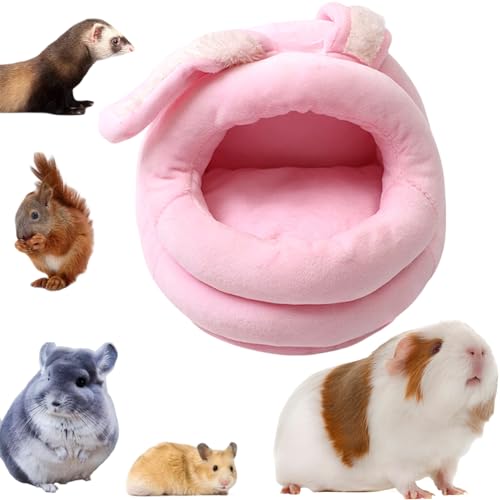 Warmes Bett for kleine Haustiere, niederländisches Schwein, Hamster, Chinchilla, Frettchen, Zuckergleiter, Nest, Bett, Spielzeug, Zubehör for kleine Haustiere von Generic