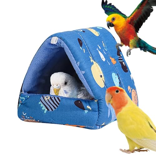Warmes Bett für Papageien, Bett mit Versteckkissen für Papageien, Plüschkissen für Papageien, Liebesvögel, Wellensittiche, kleine und mittelgroße Vögel von Generic