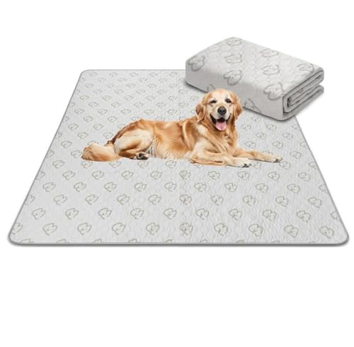 Waschbare unterlage für Hunde Faltbare Hundekäfig rutschfest 70x100cm Saugstark (50x Waschen) - Öko-Test Zertifiziert aus Bambusviskose Ideal für Reise/Auto(50X70CM) von Generic