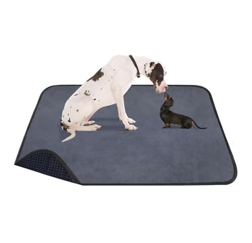 Waschbare unterlage für Hunde Faltbare Hundekäfig rutschfest 90x120cm Saugstark (50x Waschen) - Öko-Test Zertifiziert aus Bambusviskose Ideal für Reise/Auto(70X100CM) von Generic