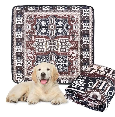 Waschbare unterlage für Hunde Faltbare Hundekäfig rutschfest Unterlage für Hundekäfig 60x90cm Öko-Test Zertifiziert aus für Reise/Auto(M:91x91CM) von Generic