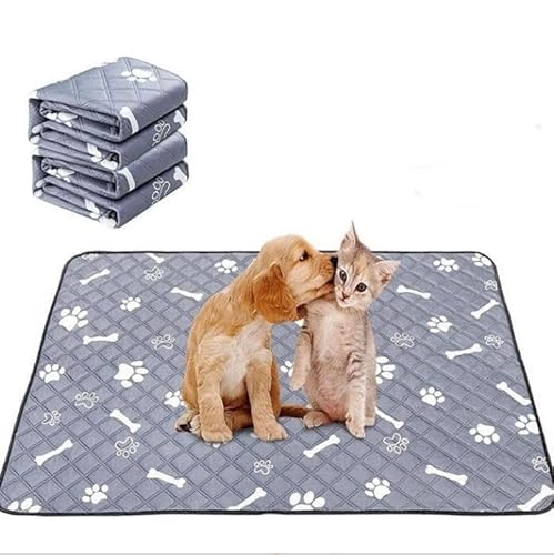Waschbare unterlage für Hunde Faltbare rutschfeste unterlage hundekäfig 155x100cm Saugstark (50x Waschen) - Öko-Test Zertifiziert aus für Reise/Auto(100X155cm) von Generic