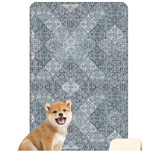 Waschbare unterlage für Hunde Faltbare rutschfeste unterlage hundekäfig 90x120cm Saugstark (50x Waschen) - Öko-Test Zertifiziert aus für Reise/Auto(Light Blue,90X120cm) von Generic