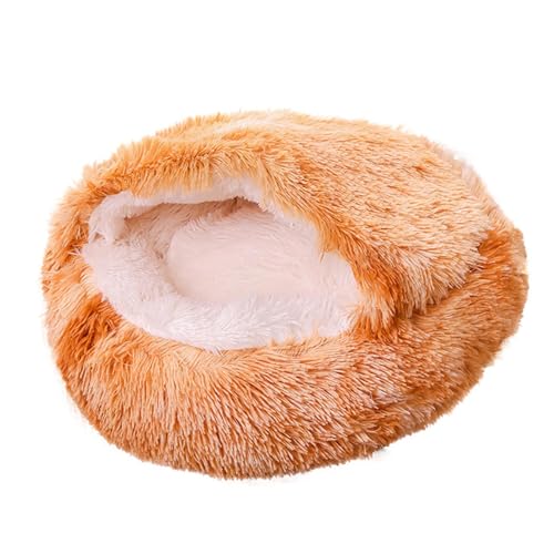 Waschbares Hundebett – beruhigende Hundebetten | Katzenhaus mit rutschfestem Boden, weiches Plüschbett für Hunde, Katzenhöhle, Zubehör für Jahr von Generic