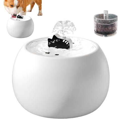 Wasserbrunnen für Tiere – elektrischer Wasserspender für Haustiere – gefilterter Wasserspender mit 3D-Sensor für Kätzchen und Hunde zu Hause oder im Freien von Generic