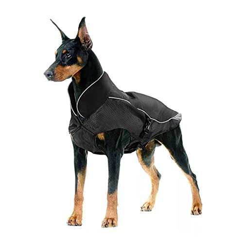 Wasserdicht Hundemantel Winter Warme Jacke, Hund Winddicht Wasserdicht Mantel mit Fleecefutter Dicker Abschnitt Einstellbare Winter Warme Hundejacke Geeignet für Große Hunde - XL Schwarz Wasserdicht Hundemantel Winter Warme Jacke, Hund Winddicht Wasserdicht Mantel mit Fleecefutter Dicker Abschnitt Einstellbare Winter Warme Hundejacke Geeignet für Große Hunde - XL Schwarz von Generic