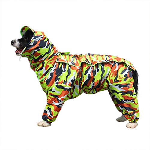 Wasserdichter Hunderegenmantel, Hunderegenmantel, Patchwork-Regenmantel für Hunde, wasserdichte 4-Bein-Regenjacke, Haustierregenmantel mit abnehmbarer Kapuze fü Wasserdichter Hunderegenmantel, Hunderegenmantel, Patchwork-Regenmantel für Hunde, wasserdichte 4-Bein-Regenjacke, Haustierregenmantel mit abnehmbarer Kapuze fü von Generic