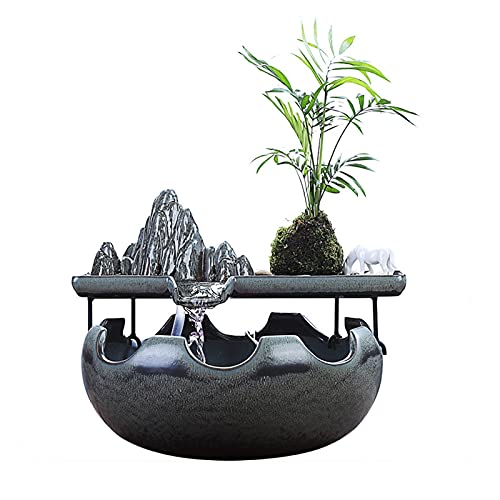 Wasserfall-Aquarium, Keramik, Vintage, für den Innenbereich, für Zuhause, Büro, entspannender Wasserfluss, verbessert die Gelassenheit, perfekte Dekoration, kompakte Größe, ideal für Betta-Fische, Wasserfall-Aquarium, Keramik, Vintage, für den Innenbereich, für Zuhause, Büro, entspannender Wasserfluss, verbessert die Gelassenheit, perfekte Dekoration, kompakte Größe, ideal für Betta-Fische, von Generic