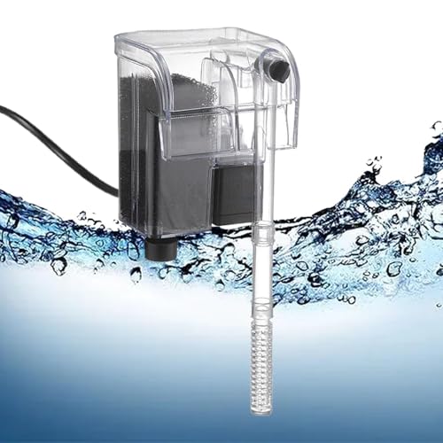 Wasserfallfilter für Aquarien – Öl-Skimmer mit kompaktem Filter für kleine Aquarien, Plug-In-Design zur Wandmontage | geräuscharmer Filter für Salz- und Wasseraquarien, effizient Wasserfallfilter für Aquarien – Öl-Skimmer mit kompaktem Filter für kleine Aquarien, Plug-In-Design zur Wandmontage | geräuscharmer Filter für Salz- und Wasseraquarien, effizient von Generic