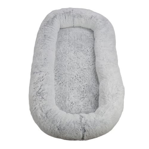 Weicher Sitzsack für Menschliches Hundebett, Weich, Maschinenwaschbar, Warmes Grau, Rund, Extra groß, rutschfest, Menschliche Größe, Hundebett für Erwachsene, Haustiere Weicher Sitzsack für Menschliches Hundebett, Weich, Maschinenwaschbar, Warmes Grau, Rund, Extra groß, rutschfest, Menschliche Größe, Hundebett für Erwachsene, Haustiere von Generic
