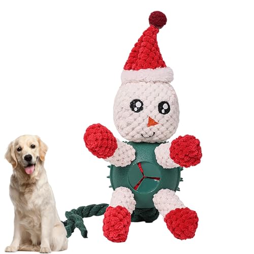 Weihnachts-Quietschspielzeug für Hunde,Weihnachts-Kauspielzeug für Hunde,Spielzeug für Hundefutterspender - Spielzeug zum Auslaufen von Hundefutter, Plüsch, quietschende Beißpuppe, bissfest, für den R Weihnachts-Quietschspielzeug für Hunde,Weihnachts-Kauspielzeug für Hunde,Spielzeug für Hundefutterspender - Spielzeug zum Auslaufen von Hundefutter, Plüsch, quietschende Beißpuppe, bissfest, für den R von Generic