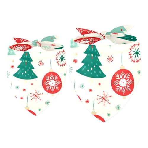 Weihnachtsbäume Malerei durchscheinend leicht atmungsaktiv Chiffon Garn Haustier Halsbänder 2er Pack - 40,6 x 40,6 x 58/40,6 x 40,6 x 57,9 cm & 53,3 x 53,3 x 76,2 cm von Generic