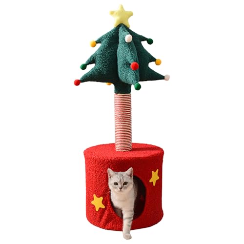 Weihnachtsbaum Für Katzen | Indoor Katzenspielplatz Mit Aktivitätscenter - Kuscheliges Katzenbett Spielpfosten Für Drinnen & Draußen Haustier Zuhause Spielen von Generic