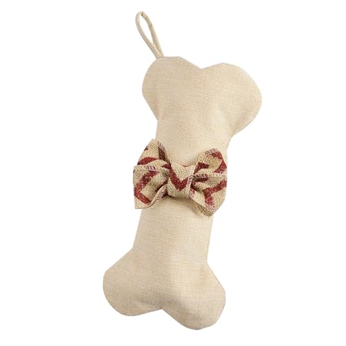 Weihnachtsstrumpf für Hunde, niedlicher Weihnachtsstrumpf aus losem Knochen mit Fliege – Vintage-Weihnachtsstrümpfe für Schulen, Klassenzimmer, Clubs, Büros, Haustierspielzeug, Snacks Weihnachtsstrumpf für Hunde, niedlicher Weihnachtsstrumpf aus losem Knochen mit Fliege – Vintage-Weihnachtsstrümpfe für Schulen, Klassenzimmer, Clubs, Büros, Haustierspielzeug, Snacks von Generic