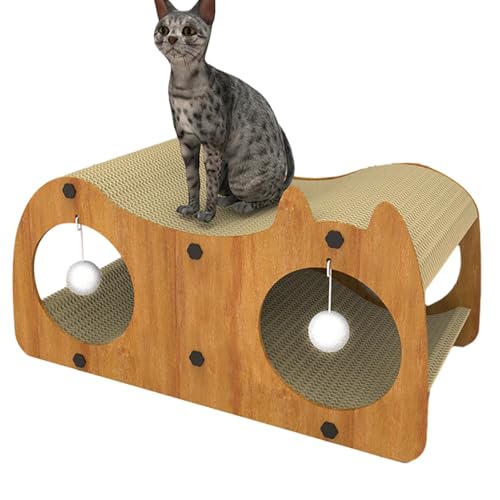 Wellpappe-Katzenkratzer – Indoor-Katzenspiel-Kratztunnel, Haustierbedarf für Katzen | Kratzspielzeug zum Schlafen, Spielen, Ausruhen, schützt Möbel, langlebiger Kratzbaum aus Pappe für aktive Katzen Wellpappe-Katzenkratzer – Indoor-Katzenspiel-Kratztunnel, Haustierbedarf für Katzen | Kratzspielzeug zum Schlafen, Spielen, Ausruhen, schützt Möbel, langlebiger Kratzbaum aus Pappe für aktive Katzen von Generic