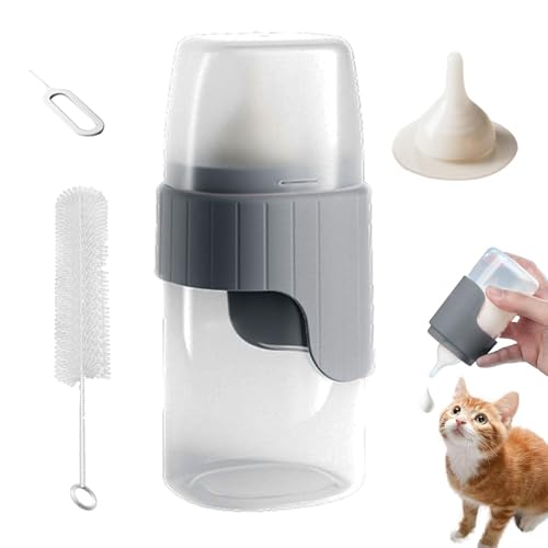 Welpe Stillflasche - 150 ml tragbares Futtermittel für Haustiere | Weiche Silikon Schnuller Quetschen Flüssige Feeder Milchschüssel Spender für Welpen Katzen Kaninchen Kleintiere Leicht von Generic