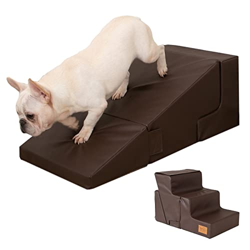 Welpentreppe für kleine Hunde für Bett/Couch, 2-in-1 umwandelbare Haustierbetttreppe aus Schaumstoff für Hunde, Katzen, Kaninchen und andere Tiere, wasserdichter Lederbezug, Welpentreppe für kleine Hunde für Bett/Couch, 2-in-1 umwandelbare Haustierbetttreppe aus Schaumstoff für Hunde, Katzen, Kaninchen und andere Tiere, wasserdichter Lederbezug, von Generic