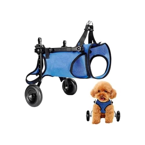 Wheels Haustierrollstuhl, Hunderollstuhl Für Hinterbeine, Verstellbarer Hundewagen/Rollstuhl Mit Rädern, Beinstütze Und Hüftstütze(M) von Generic