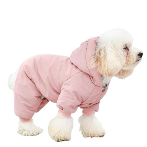 Winter Hundemantel - Fleece Hoodie Jumpsuit Schneeanzug für kleine Hunde und Welpen, ideal für Chihuahua und Katzen, süße Winterjackenkleidung von Generic