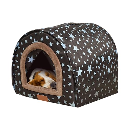 Winterhaus für Hunde, Winterhaus für Haustiere – Winterhaus für Tiere bei kaltem Wetter, Tür aus flexiblem Stoff, abnehmbar, waschbar von Generic