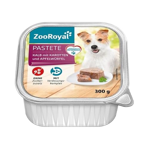 ZooRoyal Hund Pastete Kalb mit Karotten und Apfel 9x300g Hund nassfutter grossbeutel alleinfuttermittel von Generic