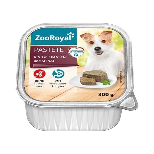 ZooRoyal Pastete Rind mit Pansen und Spinat 18x300g von Generic