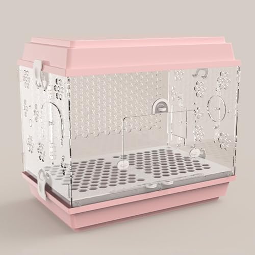 vogelkäfig Wellensittich, Nymphensittich Käfig, Anti-Vogel-Aufbruchsicherung, Hohe Transparenz, Geeignet for Kleine und Mittelgroße Vögel(Pink) von Generic
