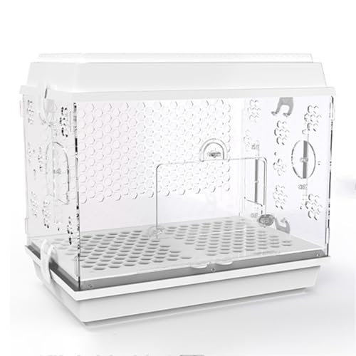 vogelkäfig Wellensittich, Nymphensittich Käfig, Anti-Vogel-Aufbruchsicherung, Hohe Transparenz, Geeignet for Kleine und Mittelgroße Vögel(White) von Generic
