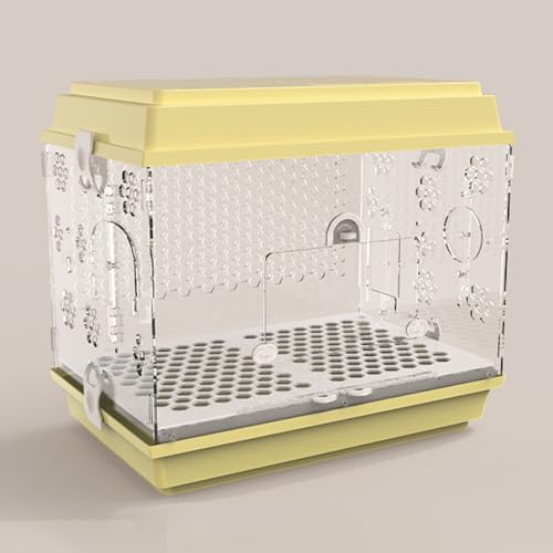 vogelkäfig Wellensittich, Nymphensittich Käfig, Anti-Vogel-Aufbruchsicherung, Hohe Transparenz, Geeignet for Kleine und Mittelgroße Vögel(Yellow) von Generic