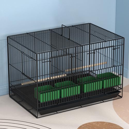 voliere Vögel, Wellensittich Käfig, mit Herausziehbarer, Direkt mit Wasser Waschbarer Ablage, for Mehrere Kleine und Mittelgroße Vögel(Black) von Generic
