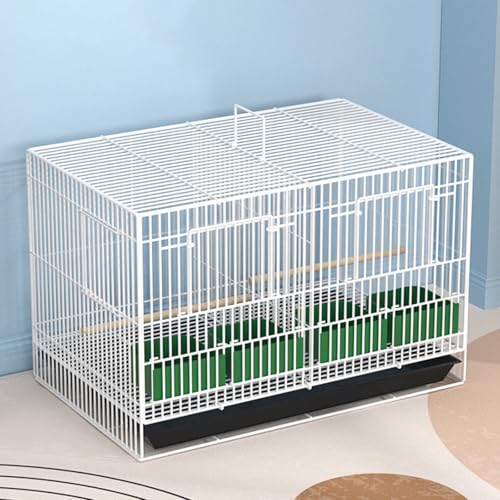 voliere Vögel, Wellensittich Käfig, mit Herausziehbarer, Direkt mit Wasser Waschbarer Ablage, for Mehrere Kleine und Mittelgroße Vögel(White) von Generic