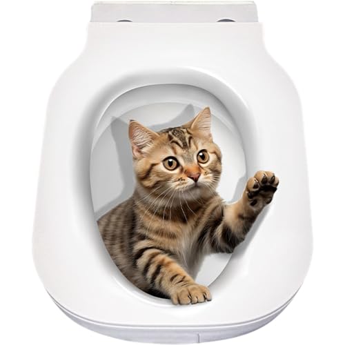 Aufkleber für WC-Sitz, Katzen-Aufkleber, abnehmbar, Dekoration für Badezimmer, Aufkleber für Toilette, Wandaufkleber, Katzen-Aufkleber, Wassertank-Aufkleber Aufkleber für WC-Sitz, Katzen-Aufkleber, abnehmbar, Dekoration für Badezimmer, Aufkleber für Toilette, Wandaufkleber, Katzen-Aufkleber, Wassertank-Aufkleber von Genérico