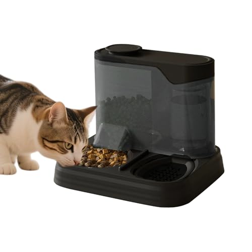 Automatischer Katzenfutterspender – Automatischer Futterspender für Katzen – Futter- und Wasserspender für Katzen | Automatisches Futter für Hunde und Wasser | große Kapazität für den Urlaub von Genérico