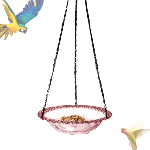 Badehose und Vogeltränke | Wassertränke für Vögel | Hängender Vogelhaus aus Metall für den Außenbereich im Garten, Balkon, , Hof von Genérico