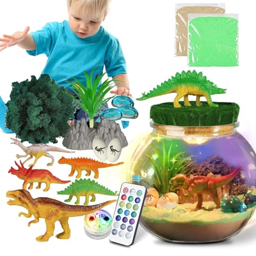 Beleuchtetes Dinosaurier-Terrarium, Dekoration für Dinosaurier Terrarium, Basteln mit Dinosauriern, Bastelarbeiten für Kinder von 4 bis 12 Jahren, Zimmerdekoration Beleuchtetes Dinosaurier-Terrarium, Dekoration für Dinosaurier Terrarium, Basteln mit Dinosauriern, Bastelarbeiten für Kinder von 4 bis 12 Jahren, Zimmerdekoration von Genérico